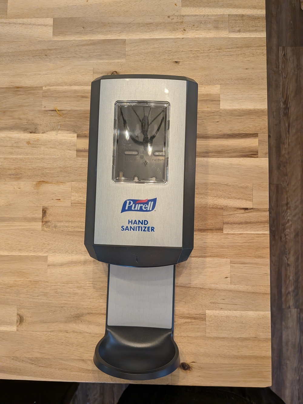 Wall-Mount Hand Sanitizer Dispenser — Silver/Black